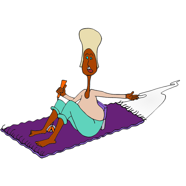 Flying carpet dude